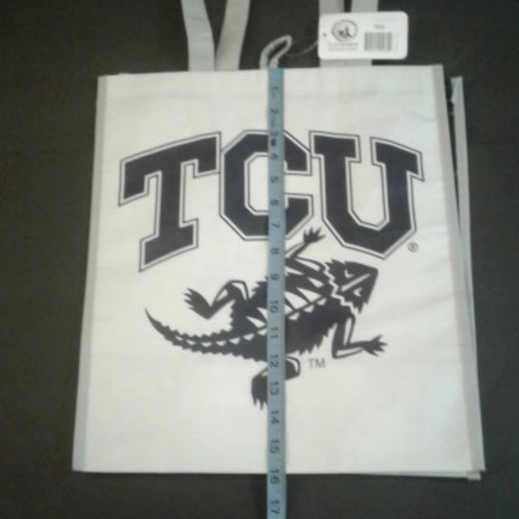 TCU  Horned Frogs Habitotes reusable shopping bags set of 2 NWT - Picture 11 of 16